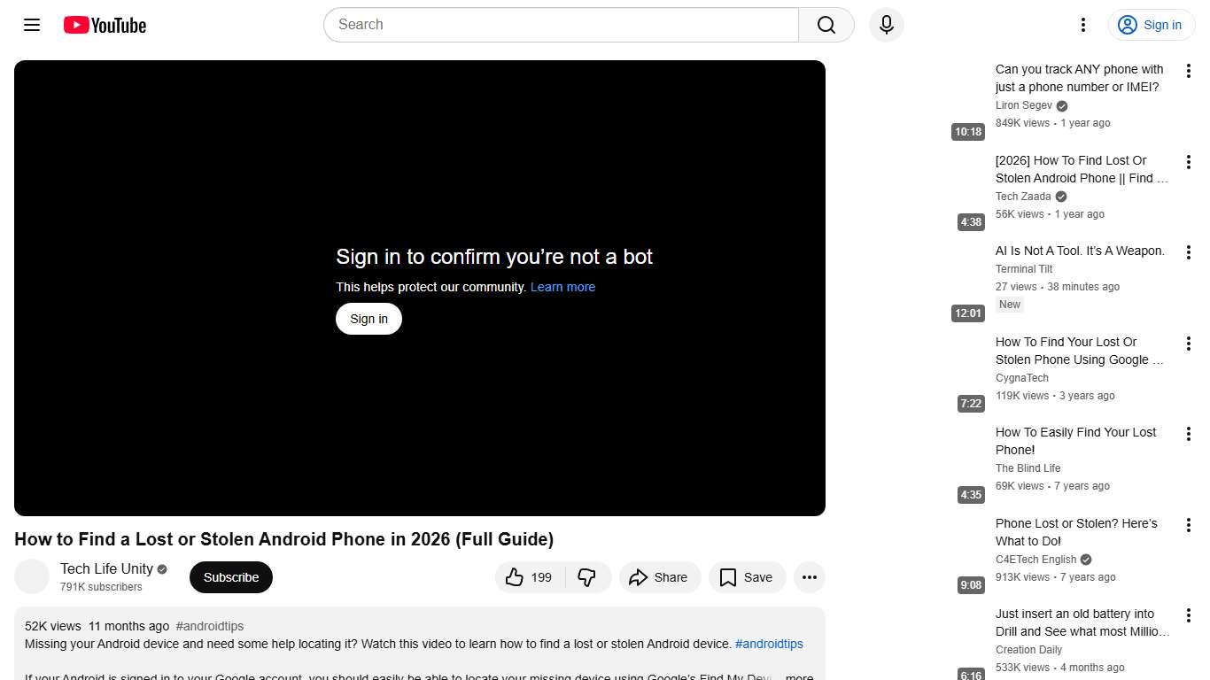 How to Find a Lost or Stolen Android Phone in 2026 (Full Guide) - YouTube